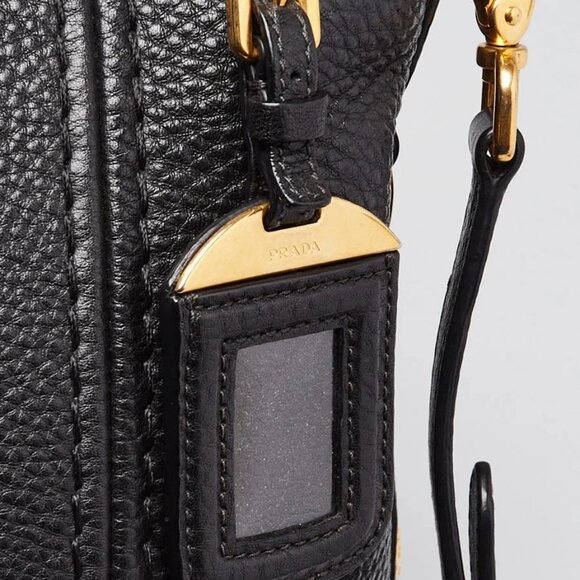 Prada Black Vitello Daino Leather Top Handle Bag BR4420 - Picture 9 of 12